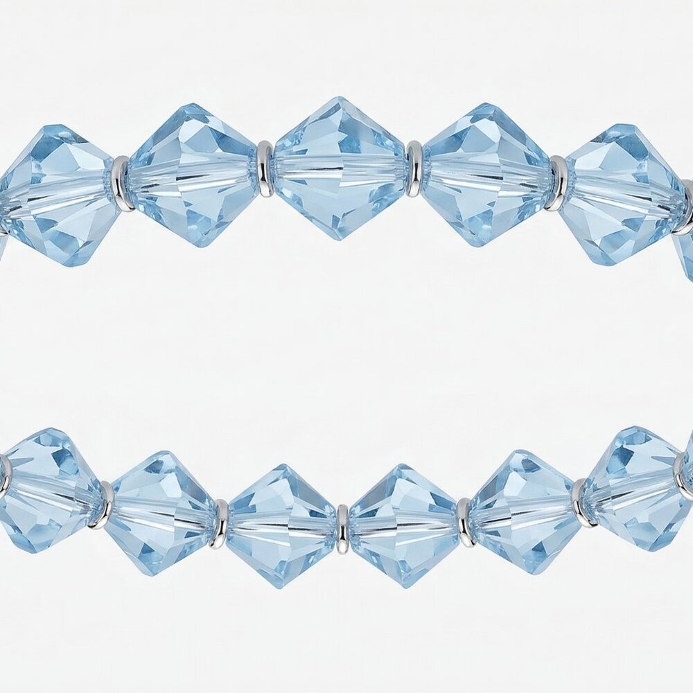 Glass Crystal Bicone Beaded Bracelet